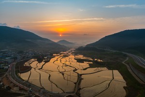 여수 묘도 일출